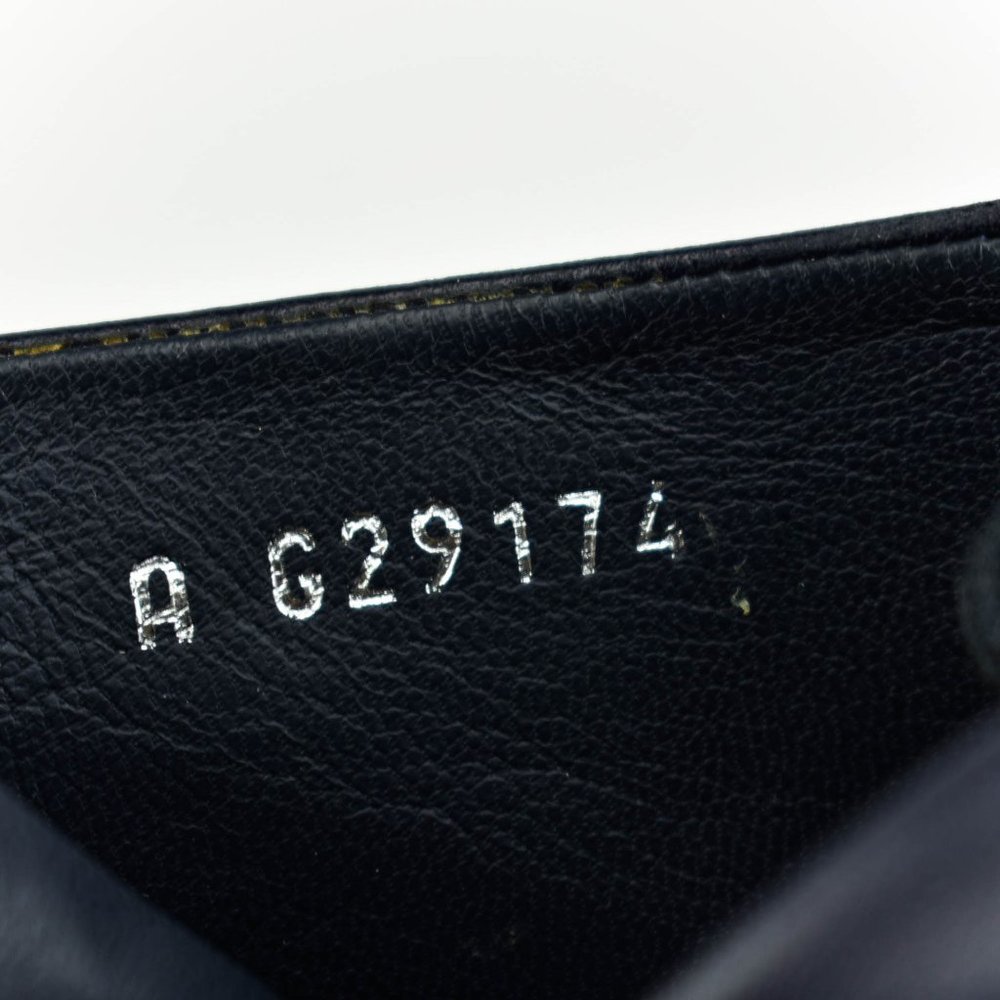 CHANEL: Navy Blue, Leather & "CC" Logo Ankle Boots - Picture 7 of 8